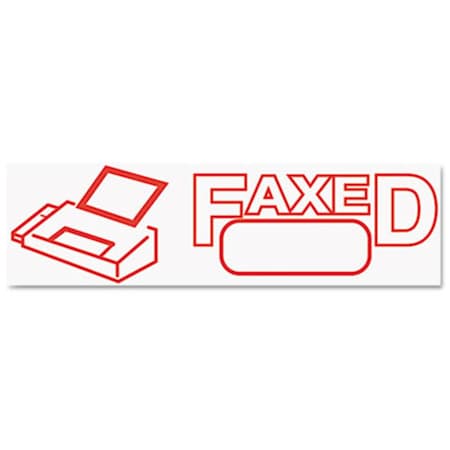 Consolidated Stamp Accustamp2 Shutter Stamp with Anti Bacteria- Red- FAXED- 1.63 x .5 35583